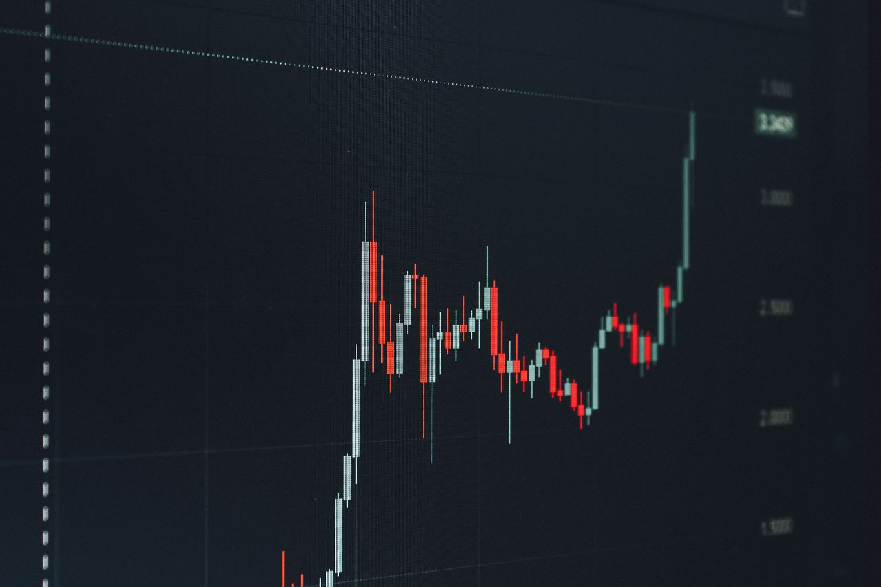 services-01 Analyzing a bullish financial chart highlighting a significant upward trend in the market.